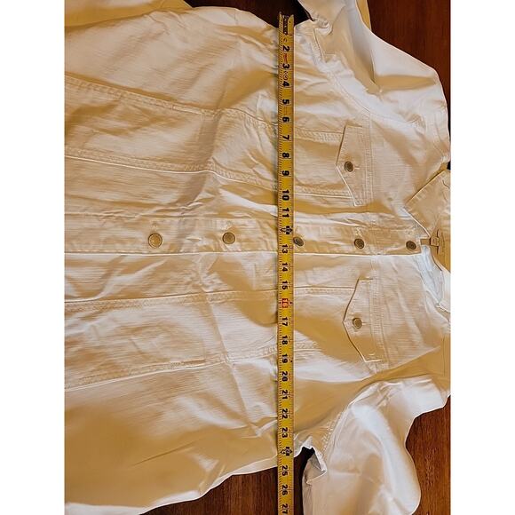 Charter Club White Denim Stretch Jacket Size 3x Plus - Picture 9 of 9